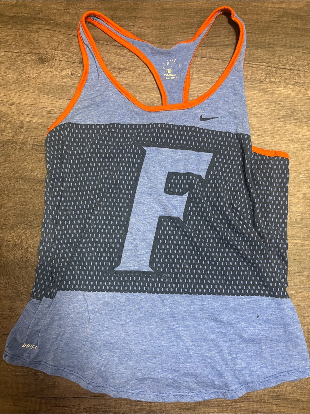 Nike Gators Blue Racerback Tank with Orange Trim
